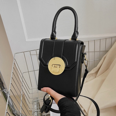 Women'S Basic Fashion Solid Color Soft Surface Square Buckle Handbag Crossbody Bag Square Bag Pu Leather Shoulder Bags's discount tags