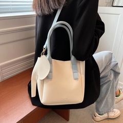 Women'S Elegant Fashion Solid Color Soft Surface Square Magnetic Buckle Handbag Tote Bag Pu Leather Shoulder Bags
