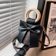 Women'S Fashion Geometric Printing Bucket Type Zipper Bucket Bag Pu Leather Shoulder Bags