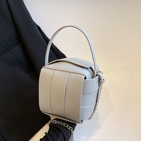 Frau Basic Mode Geometrisch Einfarbig Weiche Oberfläche Quadrat Magnetschnalle Handtasche Umhängetasche Pu-Leder Schulter Taschen's discount tags