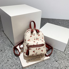 Women'S Cute Fashion Geometric Soft Surface Square Zipper Backpack Classic Backpack Pu Leather Handbags