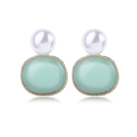 Women'S Sweet Geometric Artificial Pearls Alloy Earrings Plating Resin Earrings's discount tags