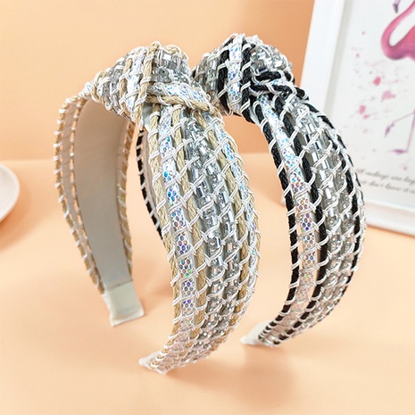 Fashion Argyle Synthetic Fibre Knot Rhinestone Hair Band 1 Piece's discount tags