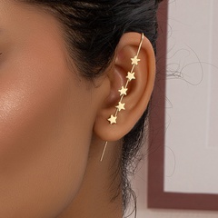 2022 New Fashion Simple Star Geometric Ear Clip One-Piece Alloy Earrings