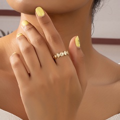 Fashion Simple New Shell Metal round Geometric Alloy Ring