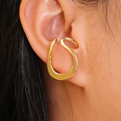 Creative curved irregular circle Metal Non-Pierced Earrings Ear Clips Wholesale