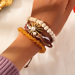 New Retro style Crystal Stone Handmade Beaded Bracelet set