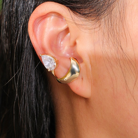 New style Creative Diamond Metal Non-Pierced spiral Ear Clip's discount tags