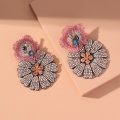 Fashion New Style Crystal Flowers Rhinestone pendant Earrings