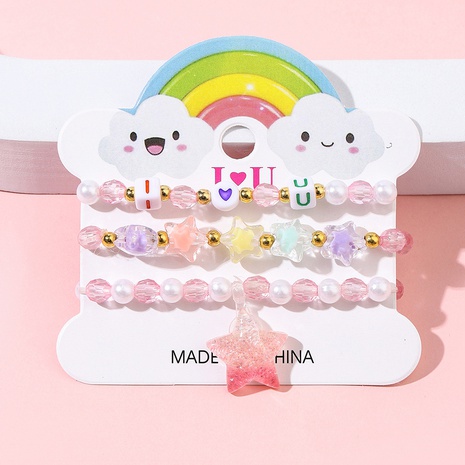 fashion Colorful Handmade Bead star decor Bracelet Set's discount tags