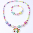 Bunte Acryl Handgemachte DIY Perlen Regenbogen Armband und Halskette Setpicture9