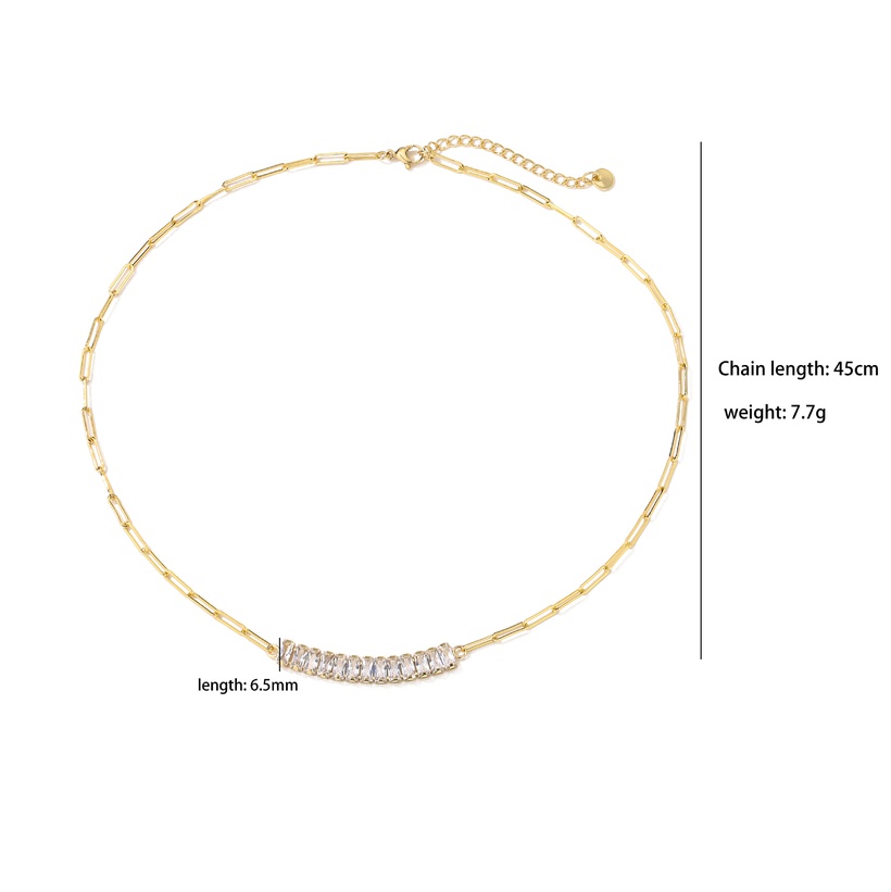 Bijoux Fantaisie Parures Bijoux | Plein Strass Cuivre Plaqu Zircon Collier Bracelet - HM01526