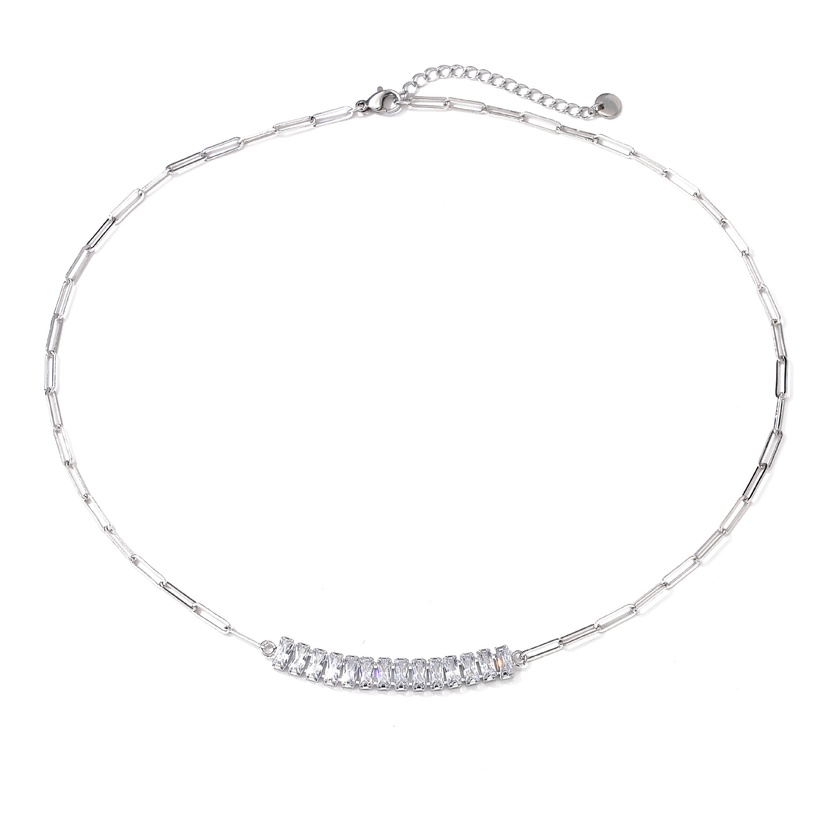 Bijoux Fantaisie Parures Bijoux | Plein Strass Cuivre Plaqu Zircon Collier Bracelet - HM01526