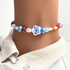 Fashion Bohemian Style Colorful Irregular Pearl Beaded Anklet Foot Ornaments
