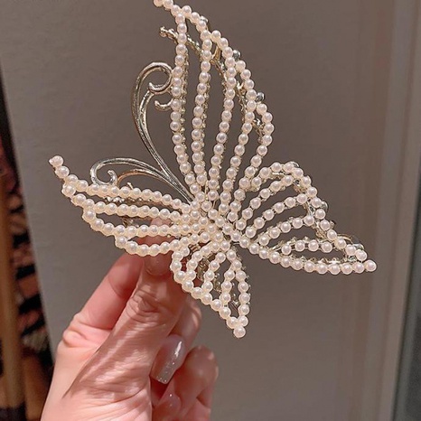 Fashion New Pearl Butterfly Grip Hair Clip Hair Accessories's discount tags