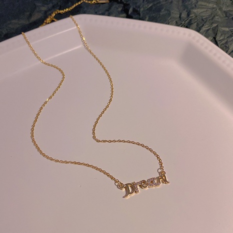 Traum-Halskette aus Titanstahl mit Mikro-Intarsien in englischen Buchstaben's discount tags