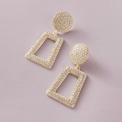 Exaggeration Alloy Geometric Pattern Earrings Party Birthday Party Artificial Rhinestone Drop Earrings
