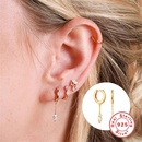 Frau Mode Geometrisch Sterling Silber Zirkon Ohrringe Vergoldet 925 silber Ohrringepicture8