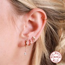 Frau Mode Geometrisch Sterling Silber Zirkon Ohrringe Vergoldet 925 silber Ohrringepicture6