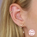 Frau Mode Geometrisch Sterling Silber Zirkon Ohrringe Vergoldet 925 silber Ohrringepicture10