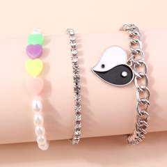 Mode Leucht Perle Herz Acht-Diagramm-Förmigen Vorspeise Perlen Armband