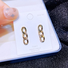 Women'S INS Style Fashion Geometric Copper Earrings Inlaid zircon Zircon Drop Earrings