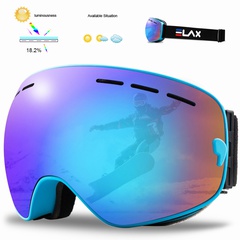 Elax Brand Double Layer Anti-Fog Ski Goggles Outdoor Sports Comma Ski Goggles Large Spherical Mountaineering Goggles