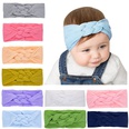 childrens solid color  knot nylon hair band stretch baby rabbit ears head bandpicture27