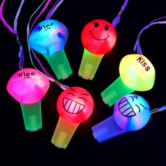 Neue stil Smiley Gesicht Fußball Party Kinder Glowing Pfeife Kunststoff spielzeug