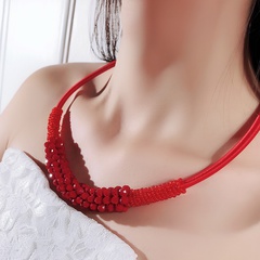 Ethnischer Stil Einfarbig Harz Perlen Keine Intarsien Halskette