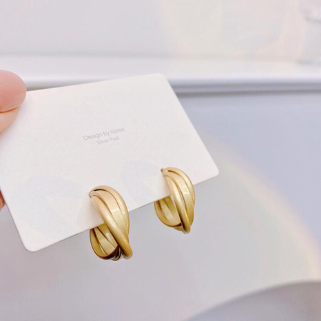 Simple Style Twist Copper Plating No Inlaid Earrings's discount tags