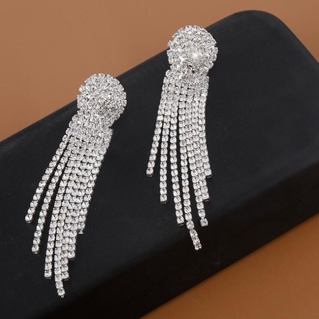 Mode Gland Alliage Diamant Strass Boucles D'Oreilles's discount tags