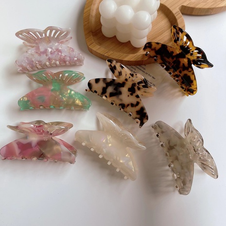 Estilo coreano Mariposa Lámina de acetato de celulosa Sin Incrustaciones Garras De Pelo's discount tags