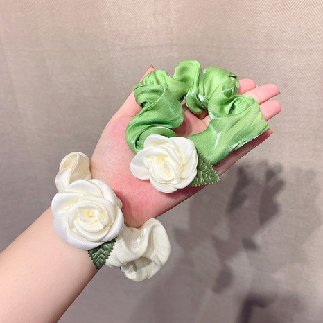 Casual Flower Satin Hair Tie's discount tags
