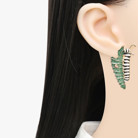 Fashion Insect Stripe Alloy Paint Earrings's discount tags