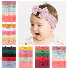 Fashion Solid Color Bow Knot Nylon Hair Band