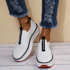 Casual Solid Color Casual Shoes Round Toe Mid Heel Flat Shoes