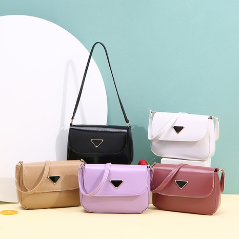 Basic Solid Color Soft Surface Square Zipper Underarm Bag's discount tags