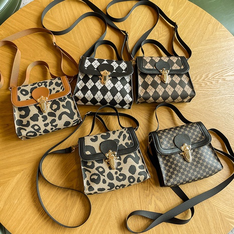 Vintage Style Leopard Printing Square Buckle Crossbody Bag's discount tags