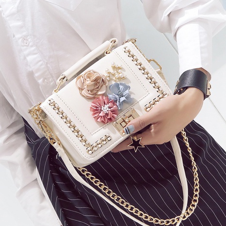 Fashion Floral Square Buckle Crossbody Bag Chain Bag's discount tags