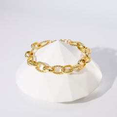 Einfacher Stil Kreis Kupfer Armbänder Vergoldet Kupfer Armbänder