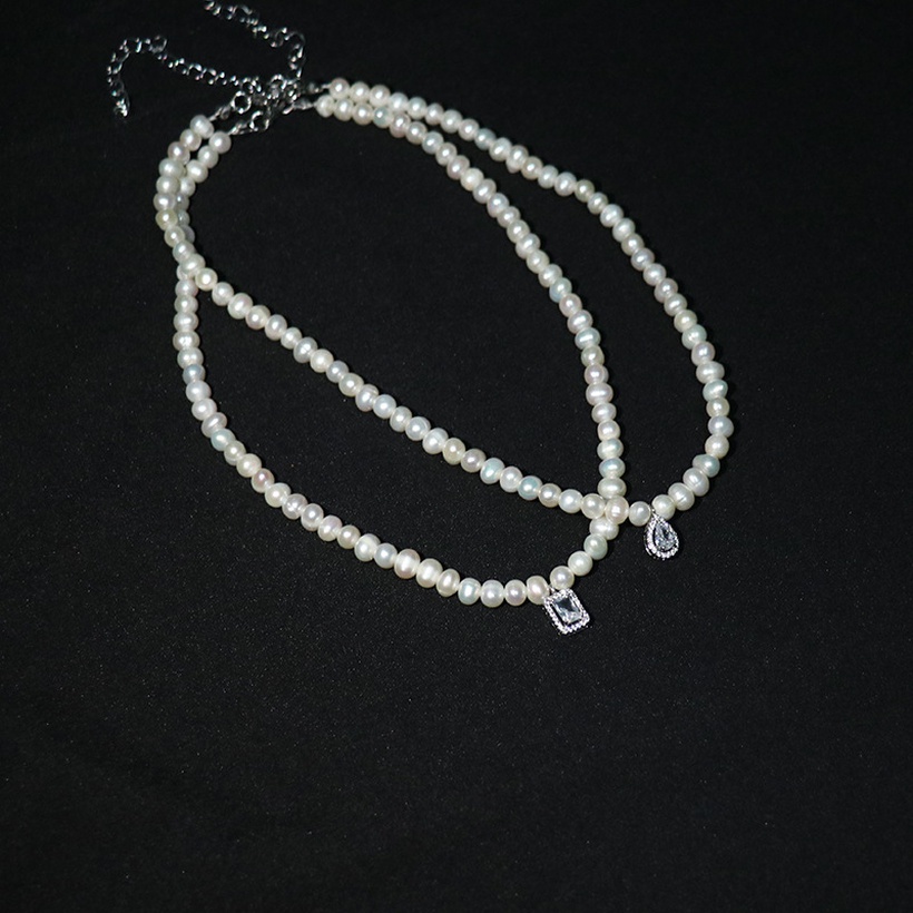 Bijoux Fantaisie Colliers | Style Simple Gomtrique Mtal Strass Artificiels Perles Artificielles Collier - TJ38350