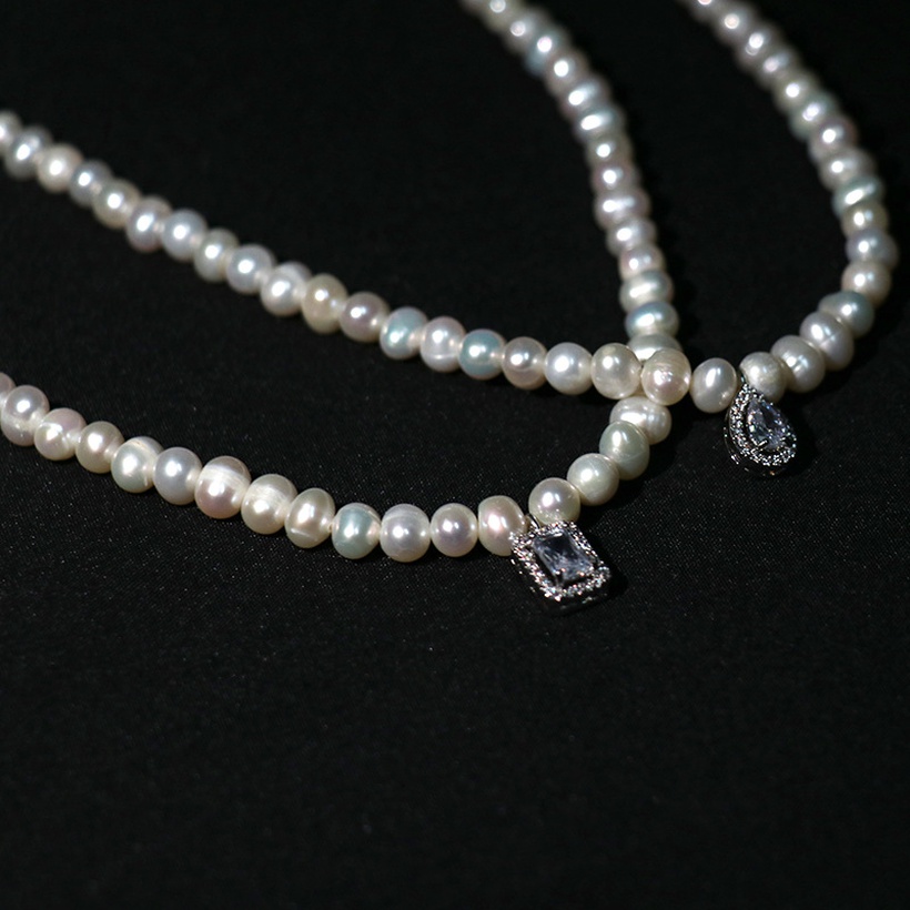 Bijoux Fantaisie Colliers | Style Simple Gomtrique Mtal Strass Artificiels Perles Artificielles Collier - TJ38350