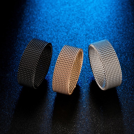 Einfacher Stil Geometrisch Titan Stahl Ringe Edelstahl Ringe's discount tags