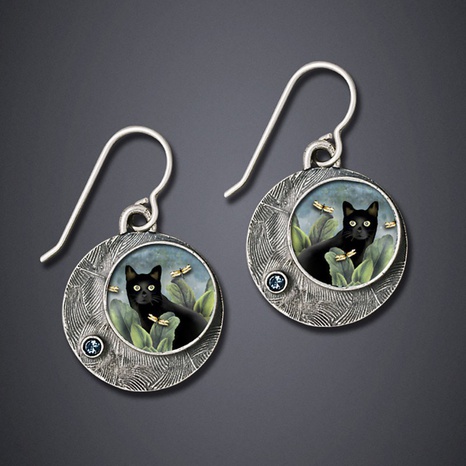 Fashion Cat Alloy Plating No Inlaid Drop Earrings's discount tags