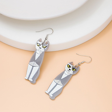 Fashion Cat Plastic Resin No Inlaid Earrings's discount tags
