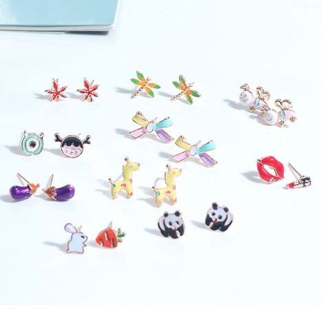 Korean Style/Korean Style Animal/Zodiac Alloy Geometry Paint No Inlaid Earrings's discount tags