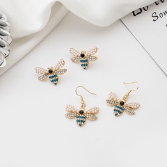 Fashion Insect Alloy Diamond Rhinestone Earrings