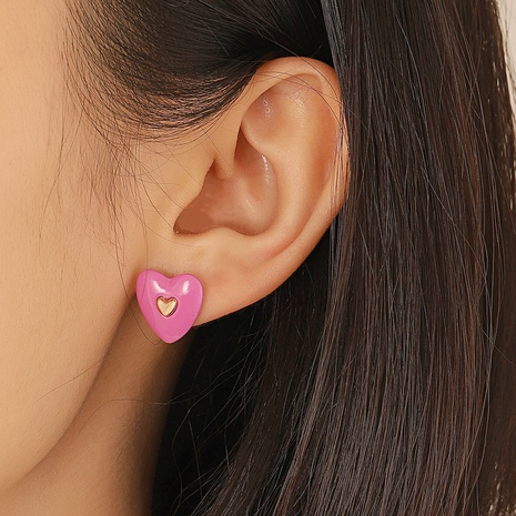 Fashion Heart Shape Alloy Metal No Inlaid Ear Studs's discount tags