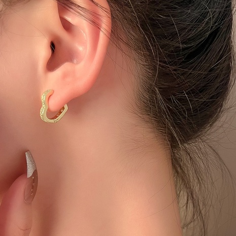 Fashion Heart Shape Copper Inlay Zircon Earrings's discount tags